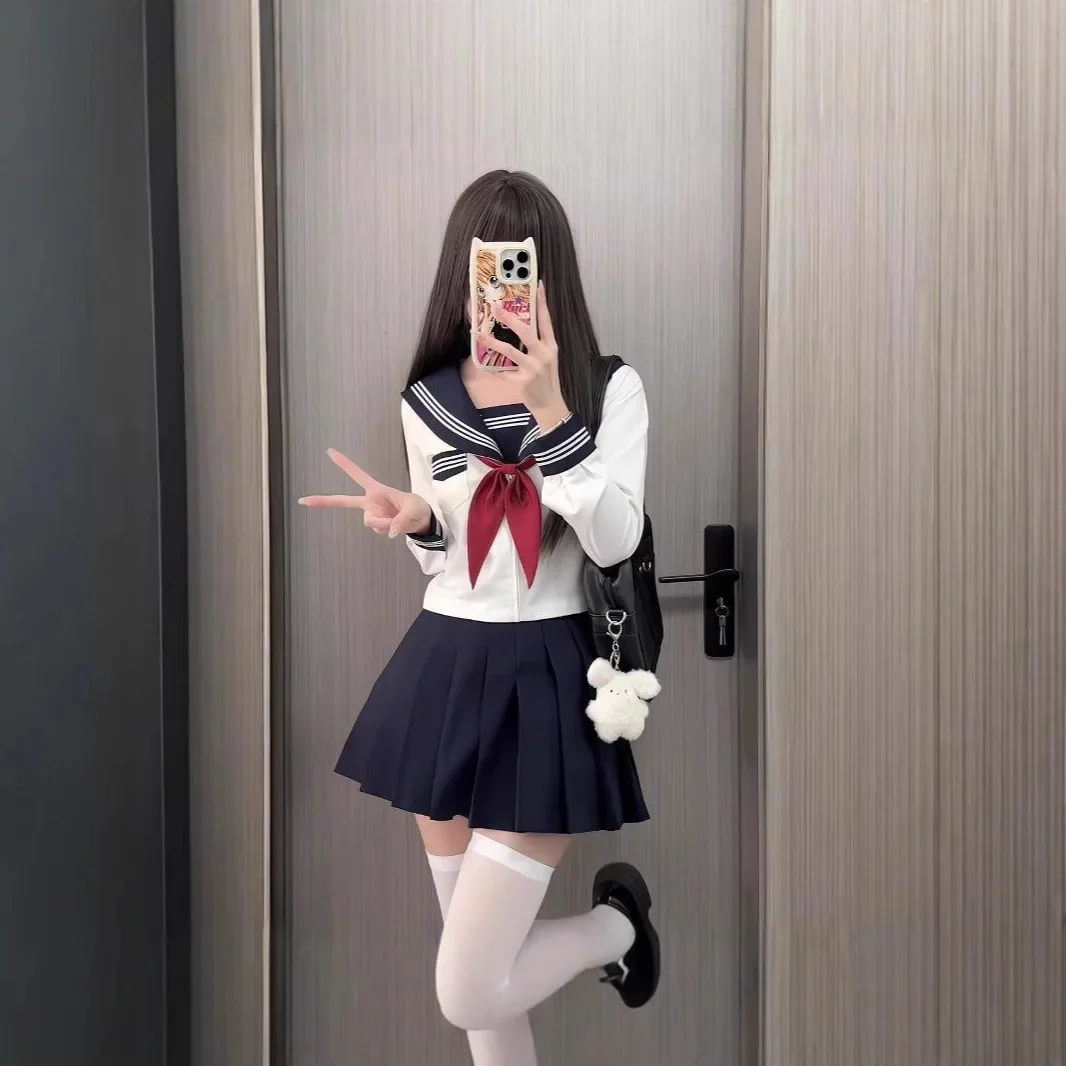 Podstawowy strój marynarski z krótkim rękawem, mundurek szkolny JK, krótka spódniczka dla kobiet, odzież do cosplayu, specjalne przebranie.