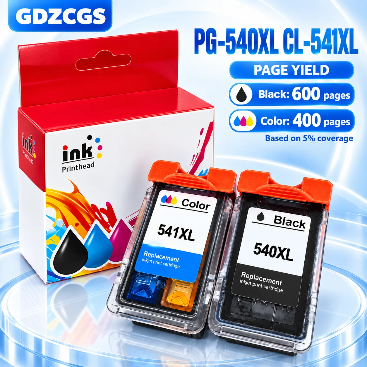 PG540 CL541 For Canon 540XL 541XL Ink Cartridge for Canon Pixma MG4250 MG3250 MG3255 MG3550 MG4100 MG4150 Printer