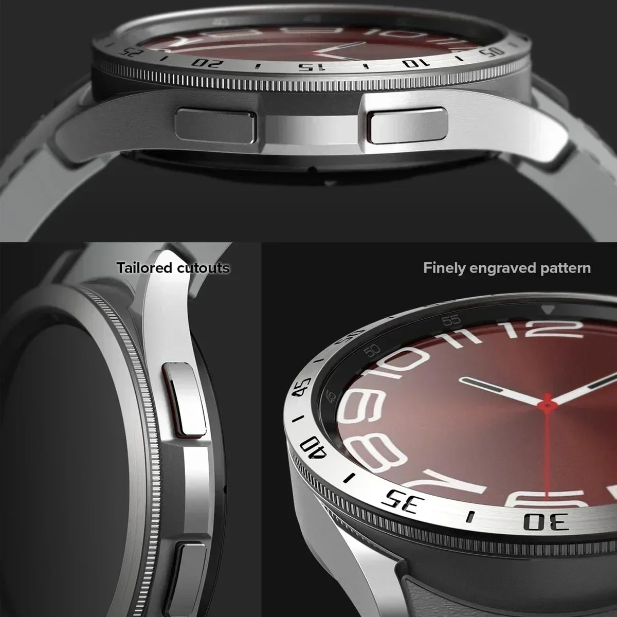 Metal Bezel For Samsung Galaxy Watch 6/5/4 40mm 44mm Time/Speed Scale Frame Protective Ring Watch 6 Classic 47mm 43mm 46mm 42mm