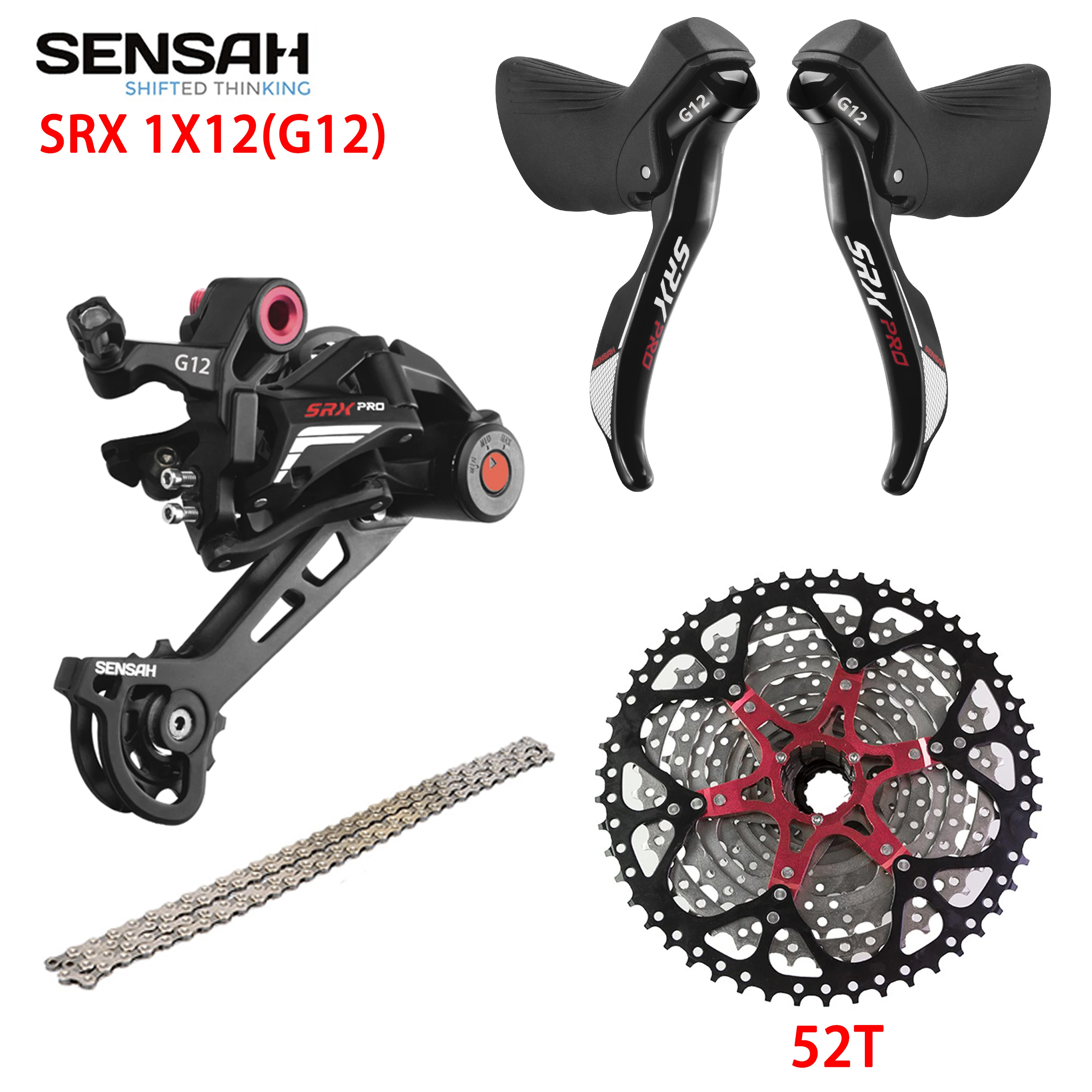 Shimano互換　sensah SRX PRO 12×2s 12sスプロケット SENSAH SRX PRO 1x12 Speed, R/L Shifter Derailleurs 2022 Models 12V