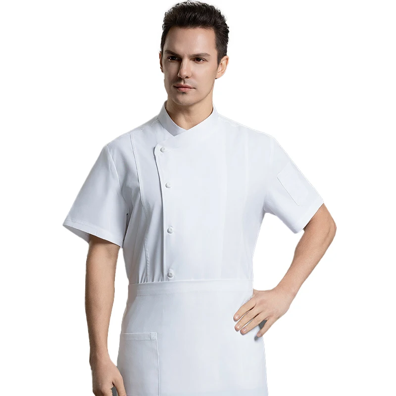 Vêtements de cuisine attribuables, uniforme de service de cuisinier, veste d'hôtel, vêtements de travail de restaurant de chef professionnel, chemises de cuisine