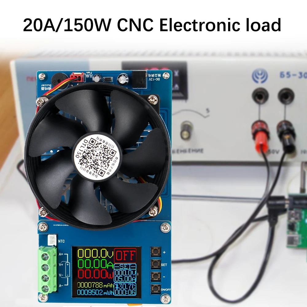 

Adjustable Testing Module Electronic Load 4-wire Lithium Battery Tester EU US Plug Power Meter Load Charger 150W 20A DC