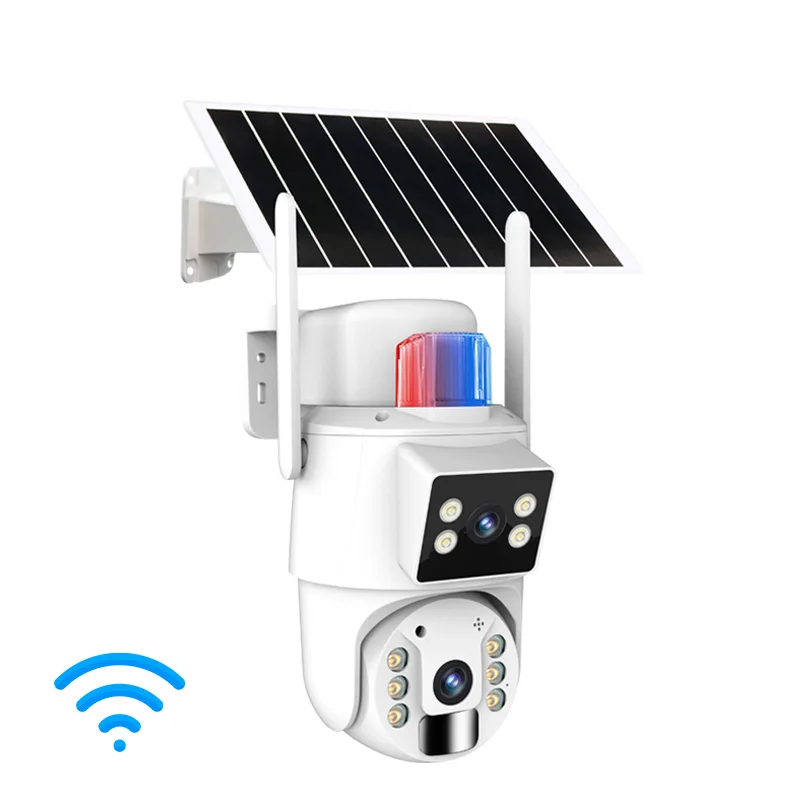6MP Ubox APP Dual Lens Solar Power WIFI / 4G  IP Dome Camera Full Color AI Humanoid Detection Home Security CCTV Baby Monitor