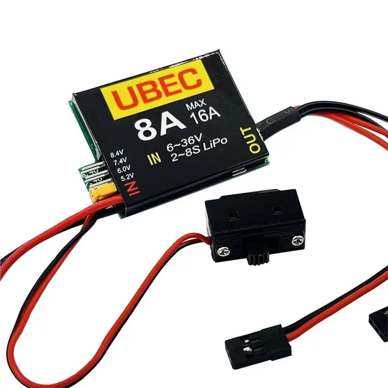 Pour voiture RC avion à voilure fixe Robot Servo alimentation indépendante 2-8S Lipo UBEC-8A BEC 5.2/6.0/7.4/8.4V