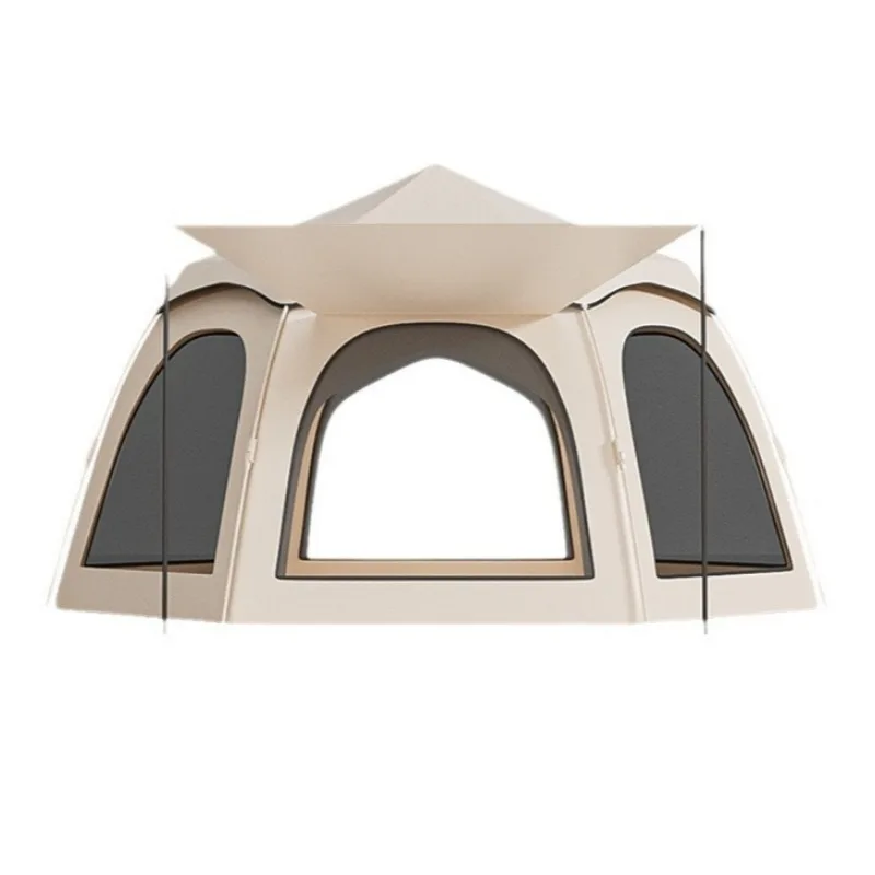 Portable Automatic Quick Open Hexagonal Tent Outdoor Camping Beach Foldable Tent Rainproof UV Sun Protection Shelter