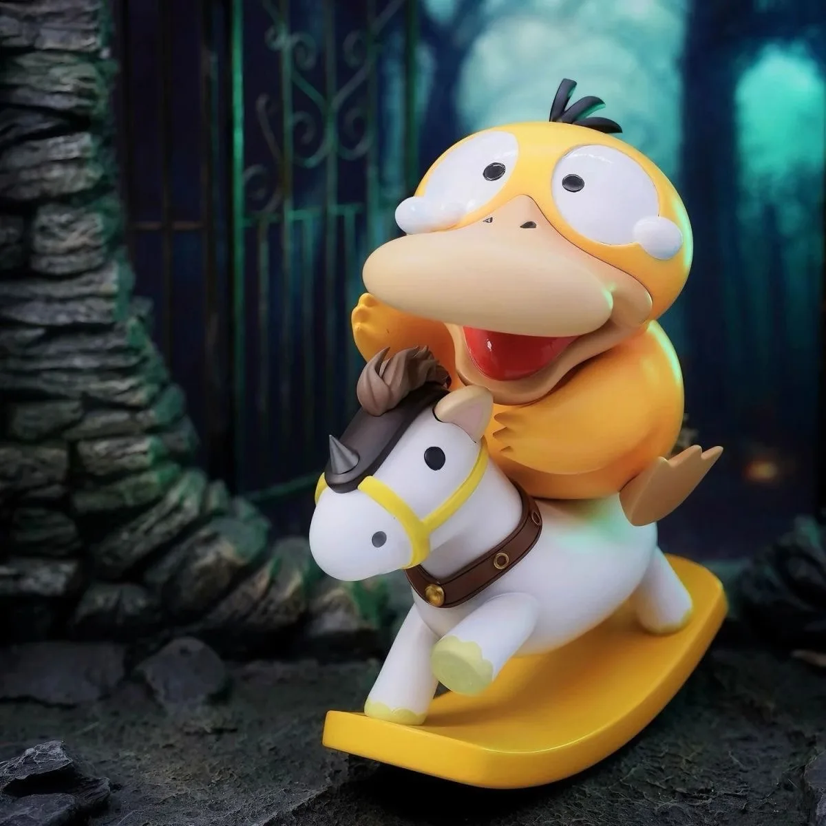 Psyduck Schaukelpferd Poke Gk Anime-Figuren Desktop-Dekoration Modellpuppe Statue Sammlerstück Weihnachtsgeschenk – Detail 4