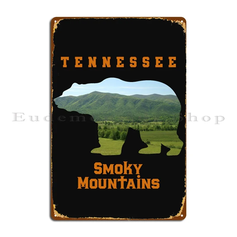 Tennessee Great Smoky Mountains Country Shirt Metal Sign Vintage Home Bar Customize Bar Tin Sign Poster