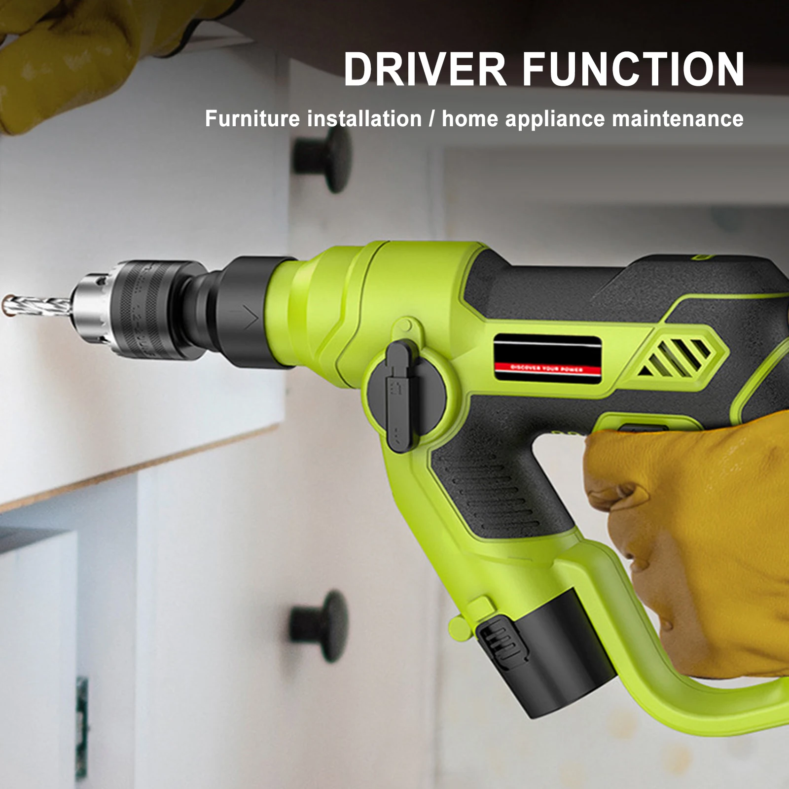 850W Electric Hammer Drill Brushless Lithium-Ion Battery Rechargeable Impact Drill Household Power Tool Mini Hammer