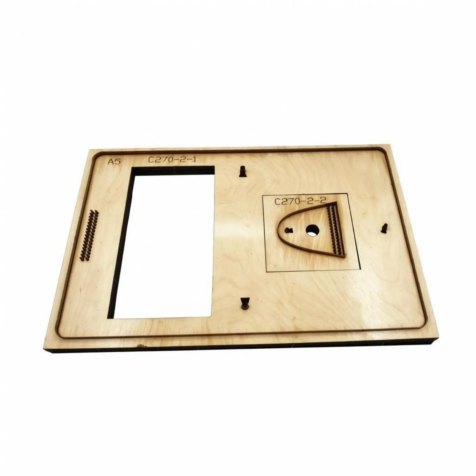 DIY Leather Notebook Cutting Die Wood Stencil with Perforated Alignment Rows and Sharp Edges for Consistent Crafting Results in