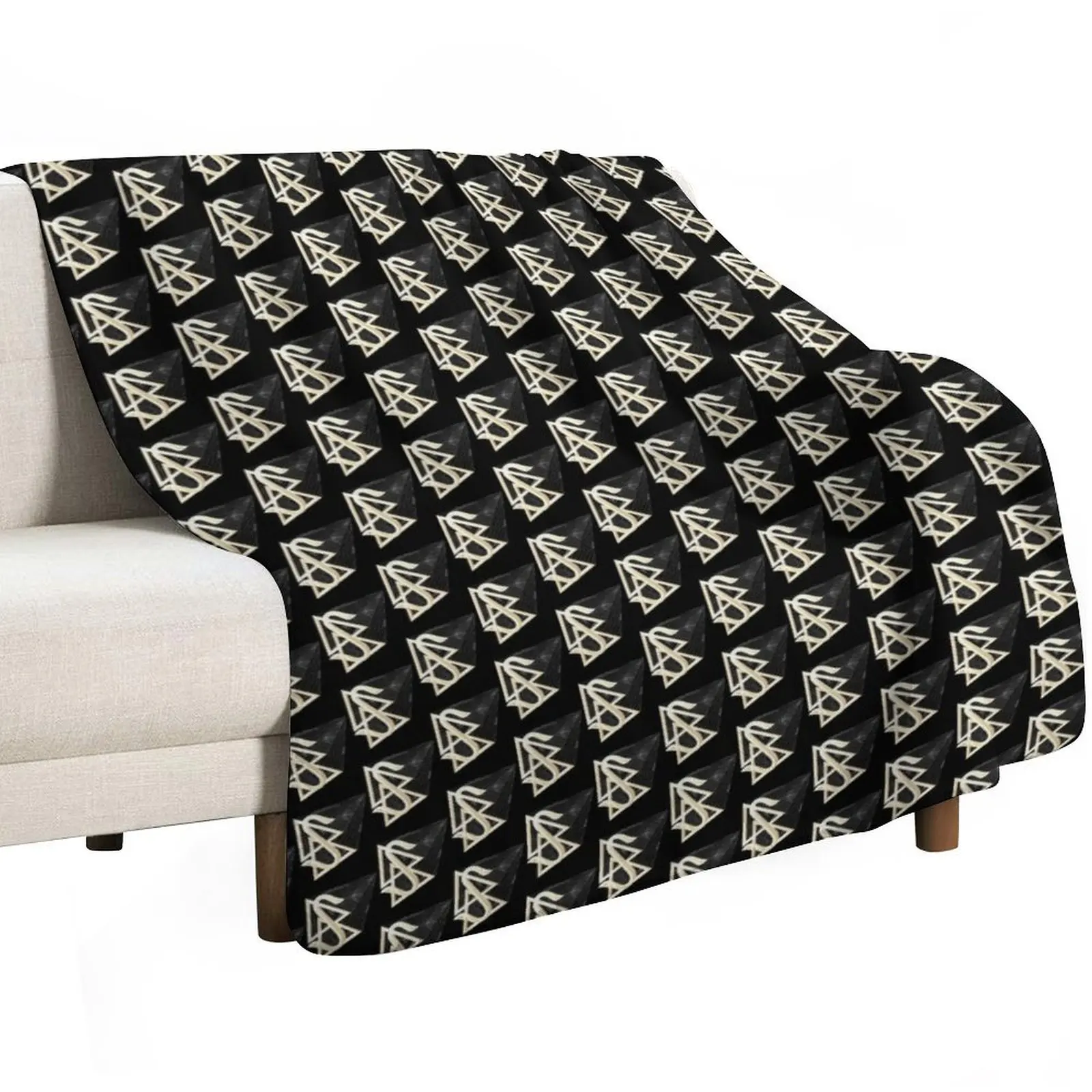 SCIENTOLOGY BLACK PATENT LEATHER ALIGATOR LOGO (PATTERN) Throw Blanket Sofa Throw Luxury Brand wednesday Soft Furrys Blankets