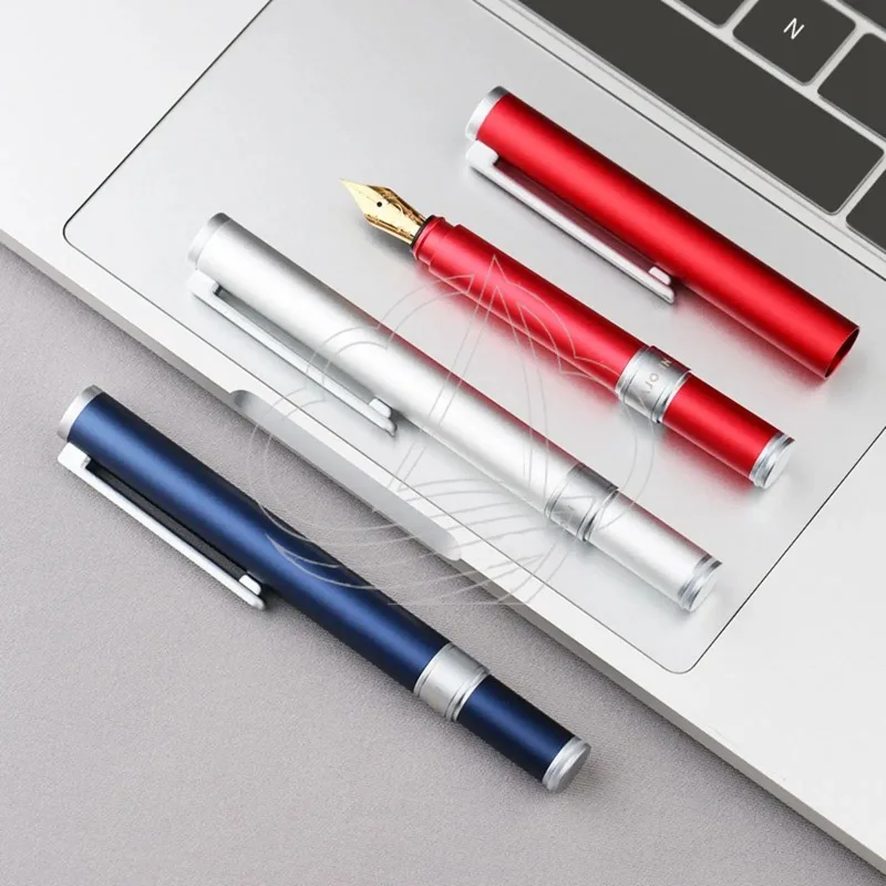 Mini Aluminum Alloy Fountain Pen, Portable Pocket Size, 0.38/0.5mm EF/F Nib, Smooth Writing for Office Daily Use