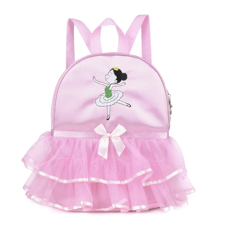 Pink Lace Girl Dance Bag for Girls Dance Ballet Bag For Girls Baby Children Ballerina Bag Kid Gymnastics Embroidered Backpack