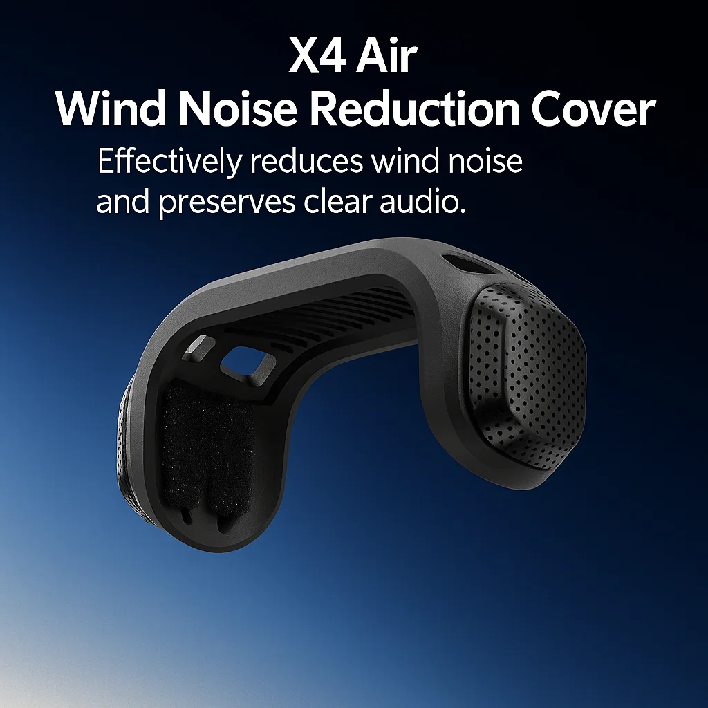 Insta360 X4 Air Wind Noise Reduction Mic Cover High-Quality Acoustic Foam Semi-Wrap Design Tight Fit Invisible in 360 Shooting