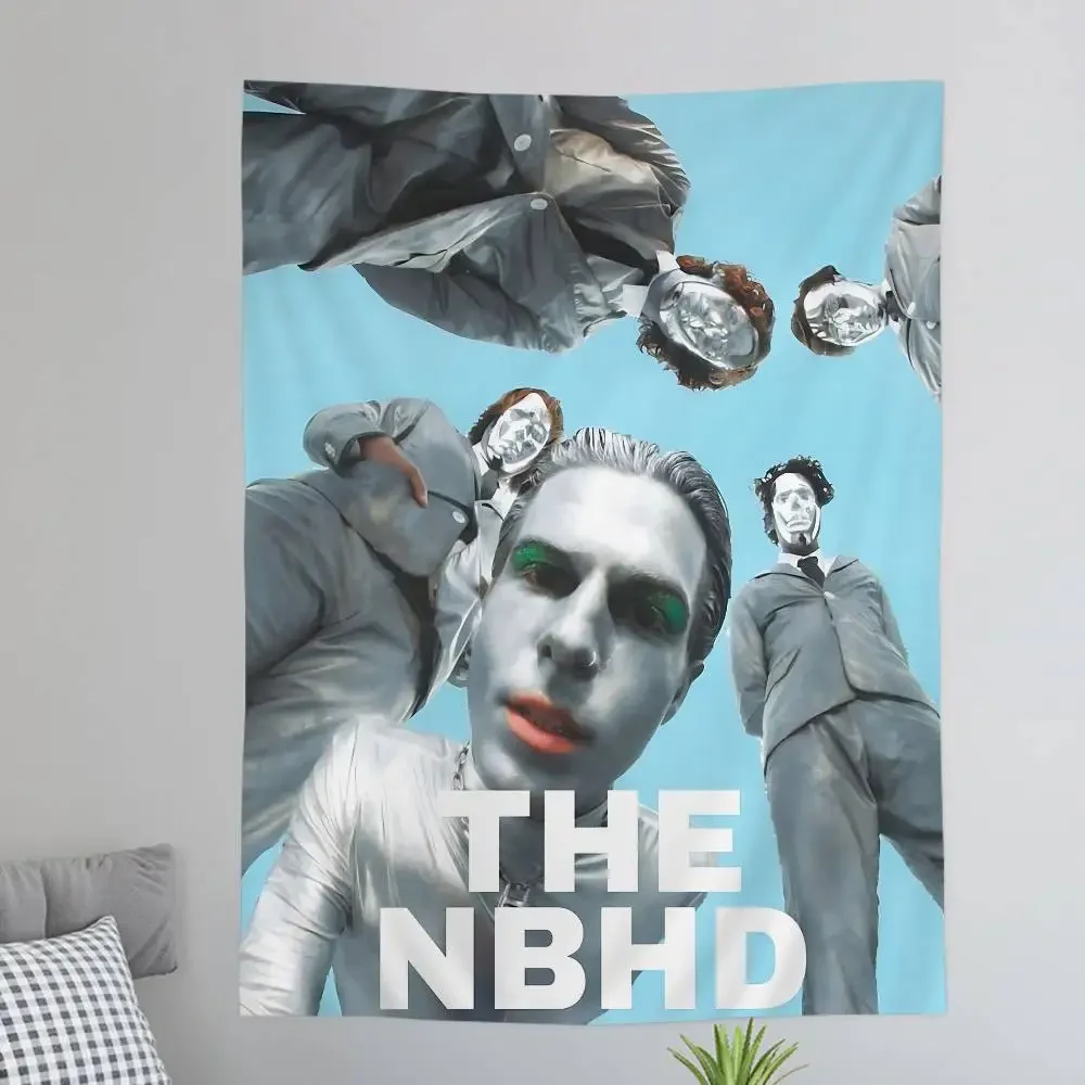 The-Neighbourhood Top Music Albums Track Covers HD Anime Tapestry Hippie Flower Wall Carpets Dorm Decor Wall Hanging Decor