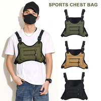 Sports Chest Bag Multi-functional Water Resistant Lightweight Front Chest Pack Running Vest Bag Outdoor Travel Bag for Men