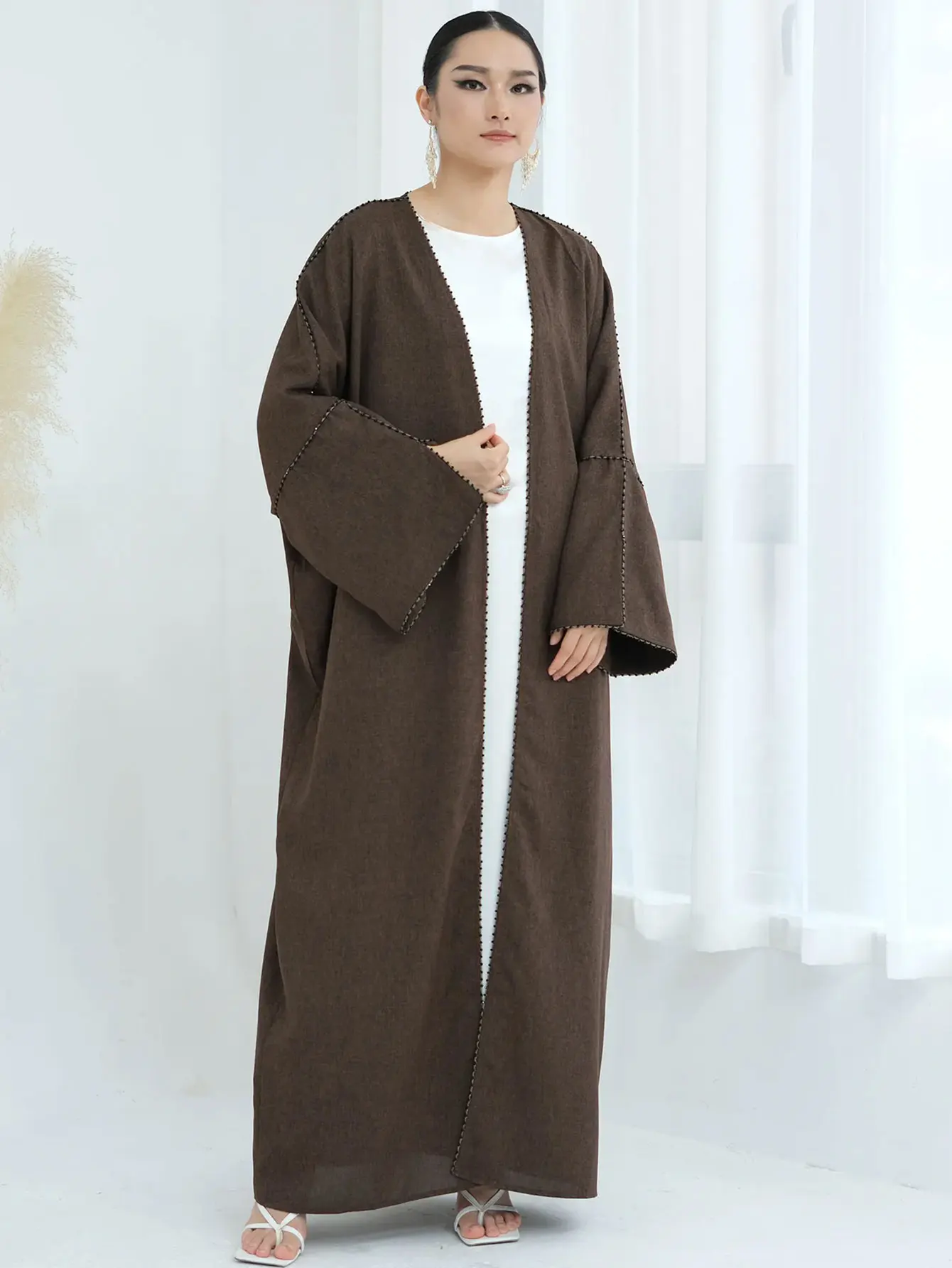 

Рамадан Молитва Мусульманские Женщины Макси Платье Дубай Роскошный Открытый Скромный Кафтан Абая Турция Ид Ислам Одежда Кафтан Марокко Femme Robe