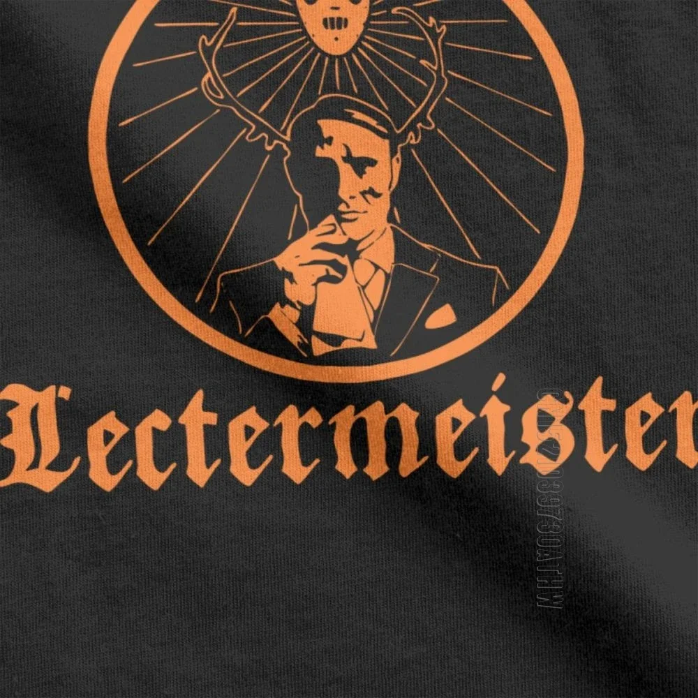 Lectermeister Hannibal Men\'s T-Shirts Lecter Will Mads Hugh Tv Horror Funny Tees Short Sleeve T-Shirt Pure Cotton Plus Size