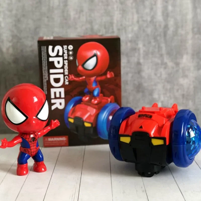 Light Up Transformation Spiderman Robot Captain America Hulk Iron Man Electric Toy Luminous Dancing Robot  Anime Hot Gift