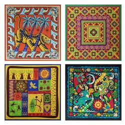 Digital One-side Printed Cotton Bandannas Hip hop Headbands Motorcycle Riding Masks Music Festival Decorations Headscarves