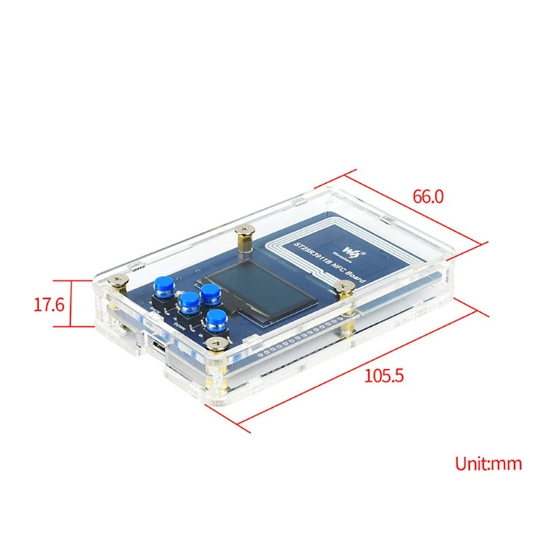 Imagem -06 - Waveshare-nfc Development Board Suporta Vários Protocolos Nfc Leitor Nfc St25r3911b Onboard 1.3 Oled Mais Shell