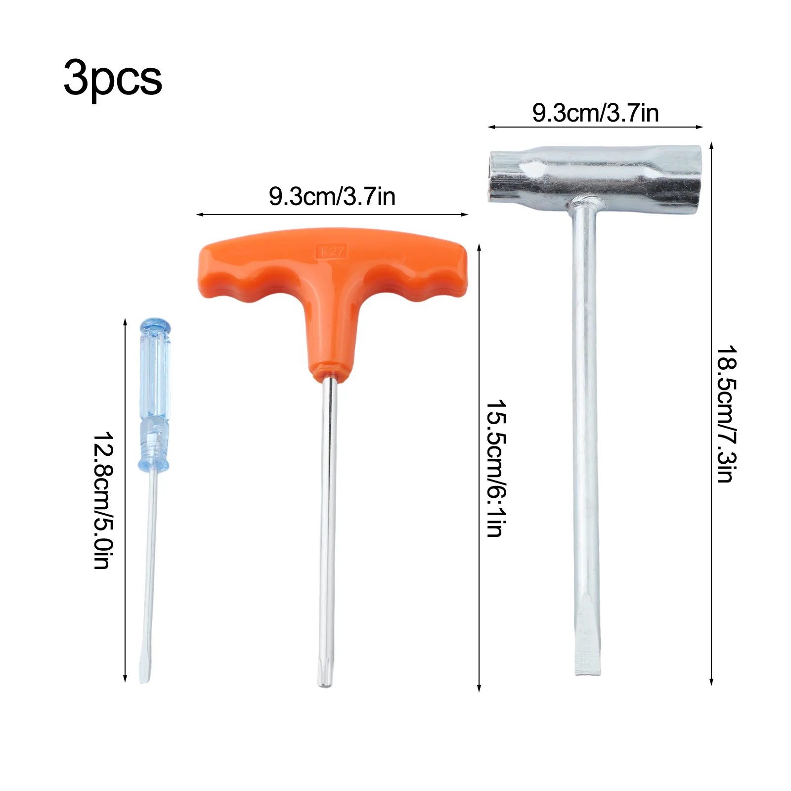 

Portable 3PCS Wrench Socket Set Designed for Chain Saw Maintenance with Anti Slip Handles for Secure Operation