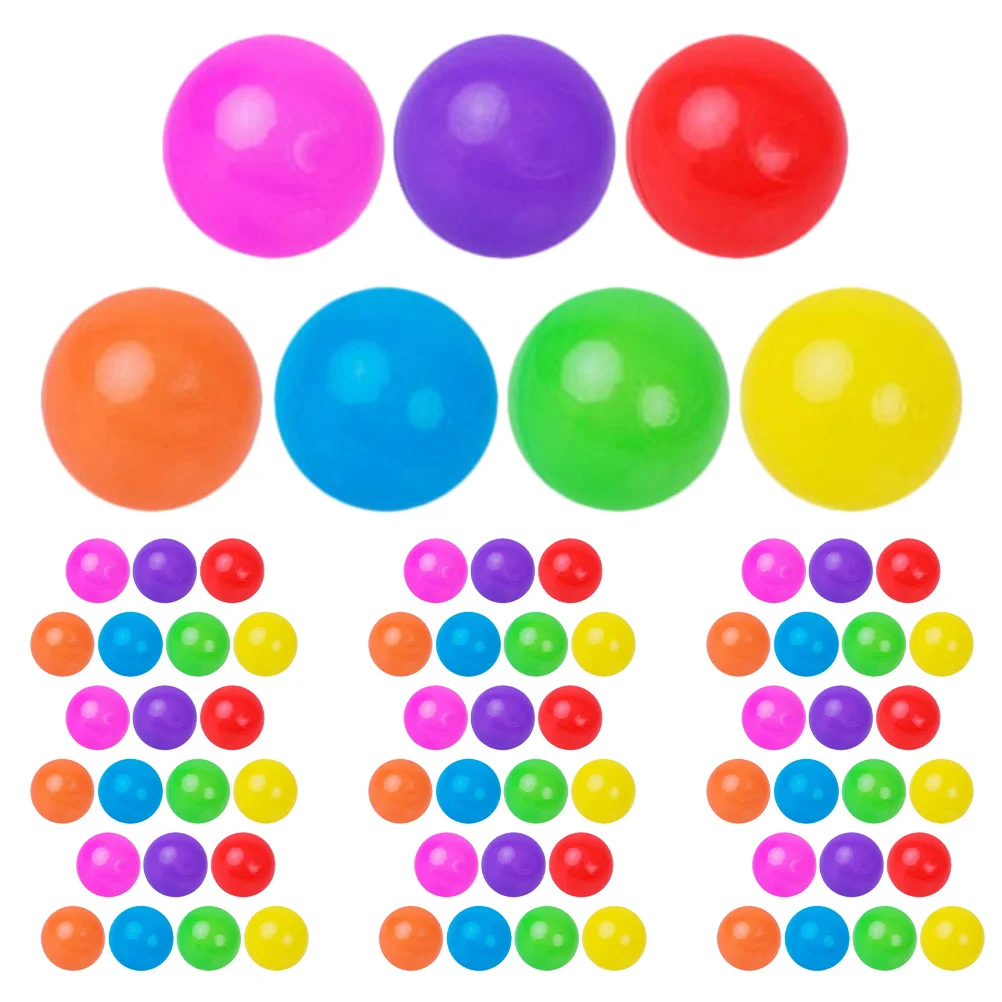 100 Uds. Bolas oceánicas suaves de plástico coloridas, ligeras, para niños pequeños, piscina, sala de juegos, tienda de campaña, accesorios de túnel de juego