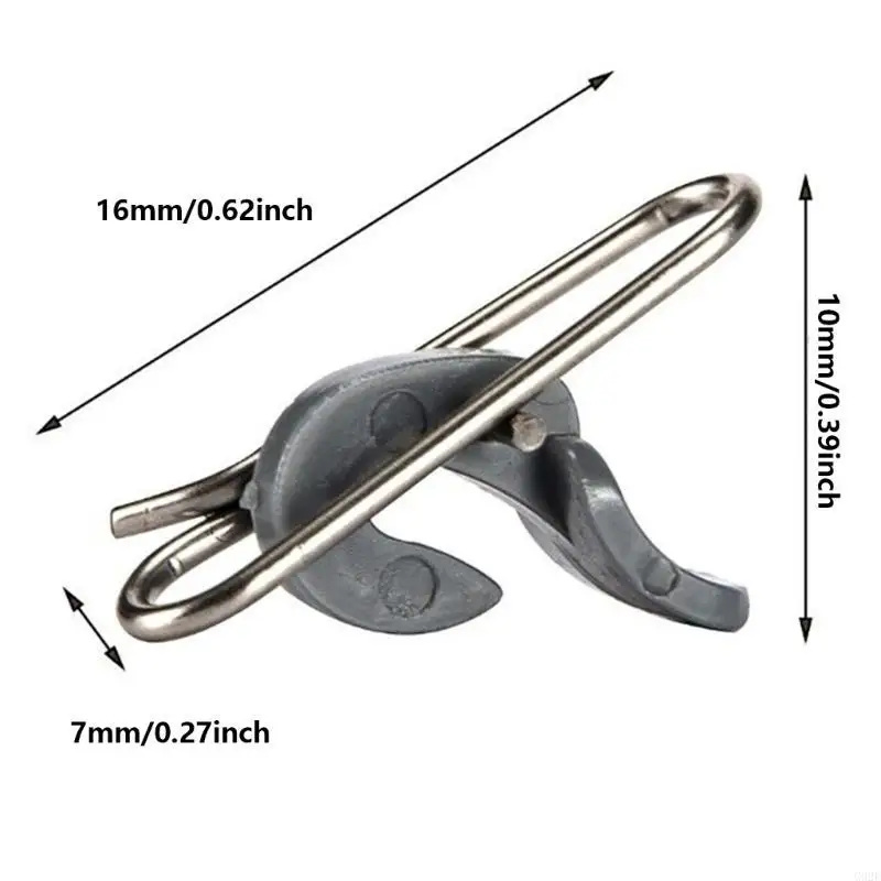 G92F 10pcs Angellinie Clip Fischerei Clip Edelstahl Fischerei -Aufprallköder Clip Clip