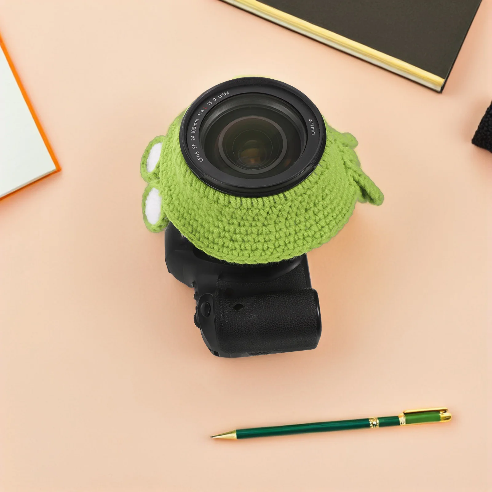 

Camera Lens Hanging Decor Handmade Crochet Animal Knitted Wrap Cute Cartoon Hugger For Newborn Photography Baby Photo Prop
