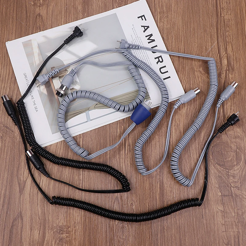Cavo di alimentazione a molla robusto a 3 pin da 6mm 9mm nero grigio - Per manipolo per fresa elettrica per manicure 210 204 90 105L 102L
