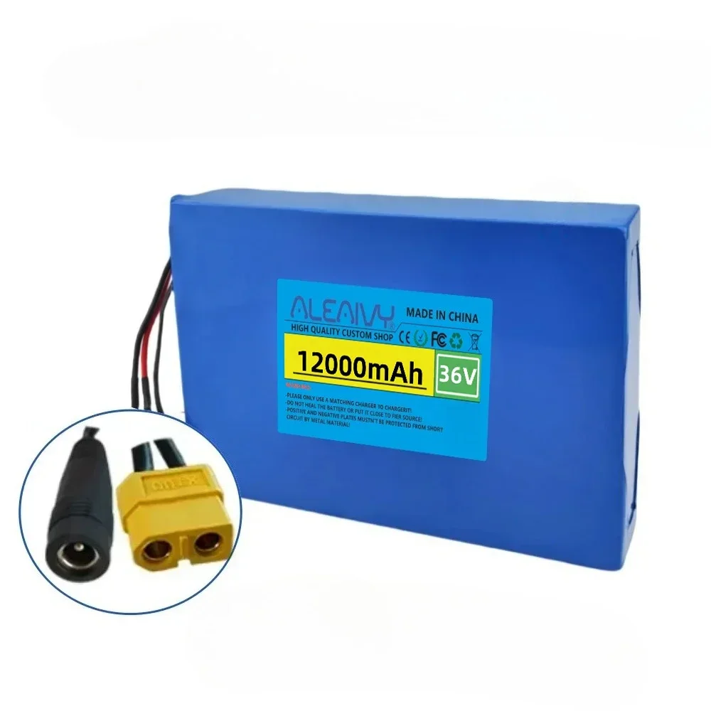 حزمة بطارية ليثيوم ذات سعة كبيرة جدًا 36 فولت 12000 مللي أمبير في الساعة 10S4P 18650 مع BMS، لأداة التنقل على لوح التزلج الطويل بقدرة 500 وات #2