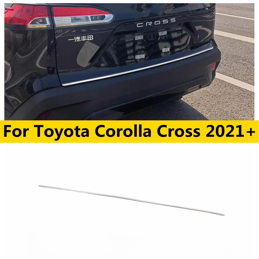 

Stainless Steel Tailgate Door Edge Rear Trunk Strip Cover Trim For Toyota Corolla Cross 2021 2022 2023 2024 2025 Car Accessories