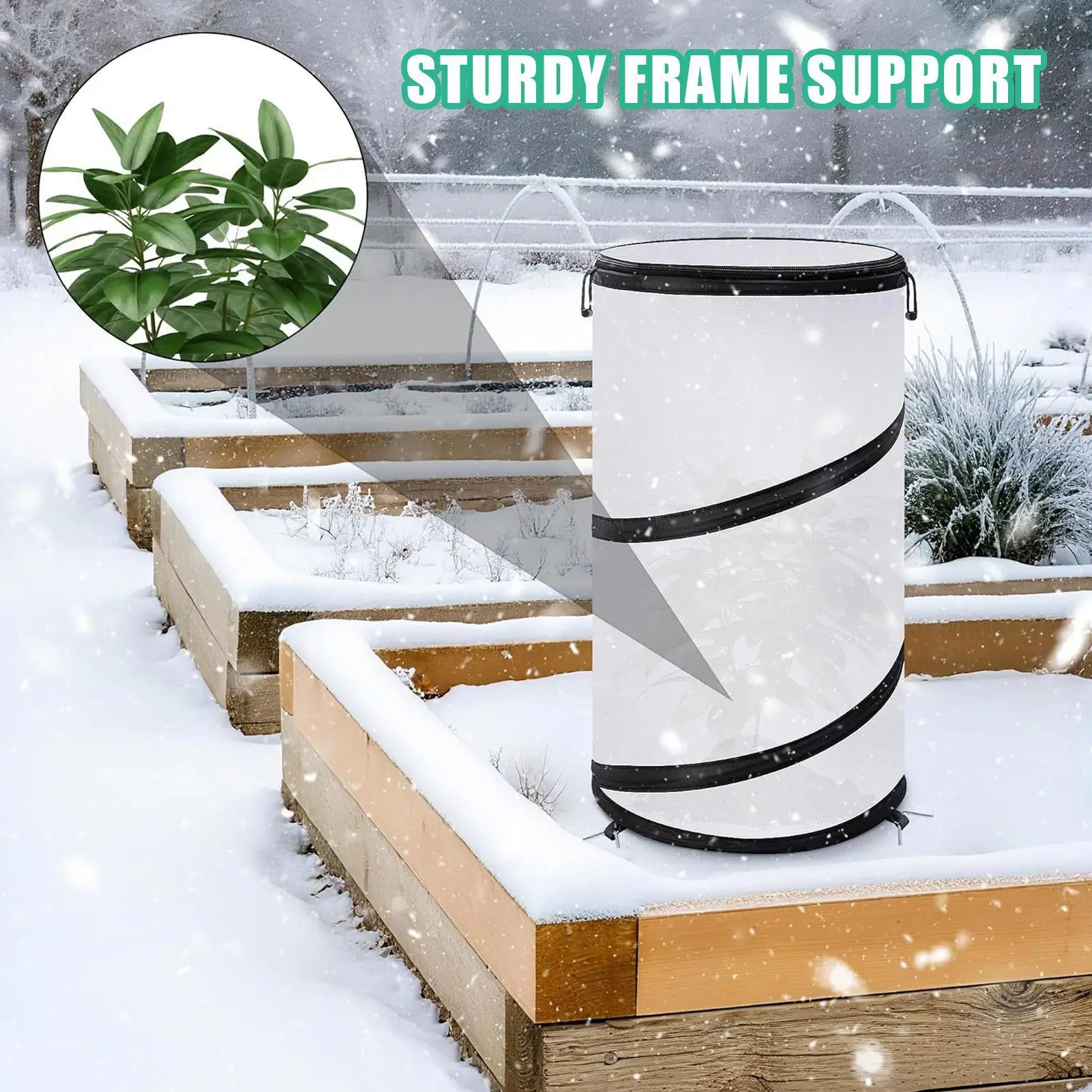 

Frost Cloths For Outdoor Plants Pop Design Blanket 2 Pieces Foldable Breathable Round Winter Plant Protector 20x12in For
