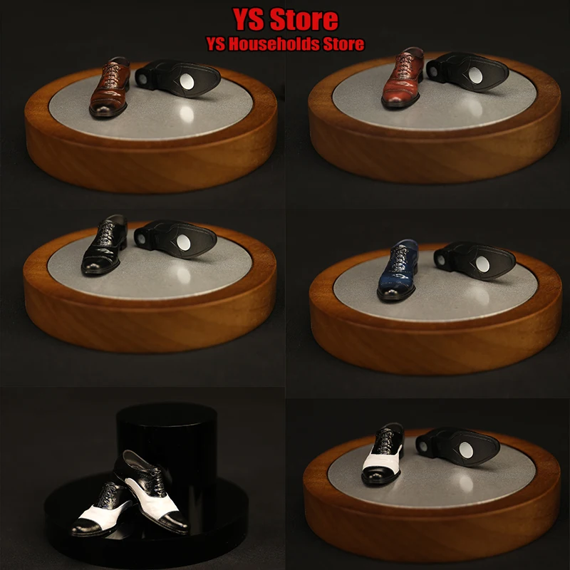 

PTMODEL PTA-1002 1/6 Man Soldier Magnetic Suction Vintage Leather Shoes Wooden Platform Toys Scene Accessory Fit 12" Figure Body
