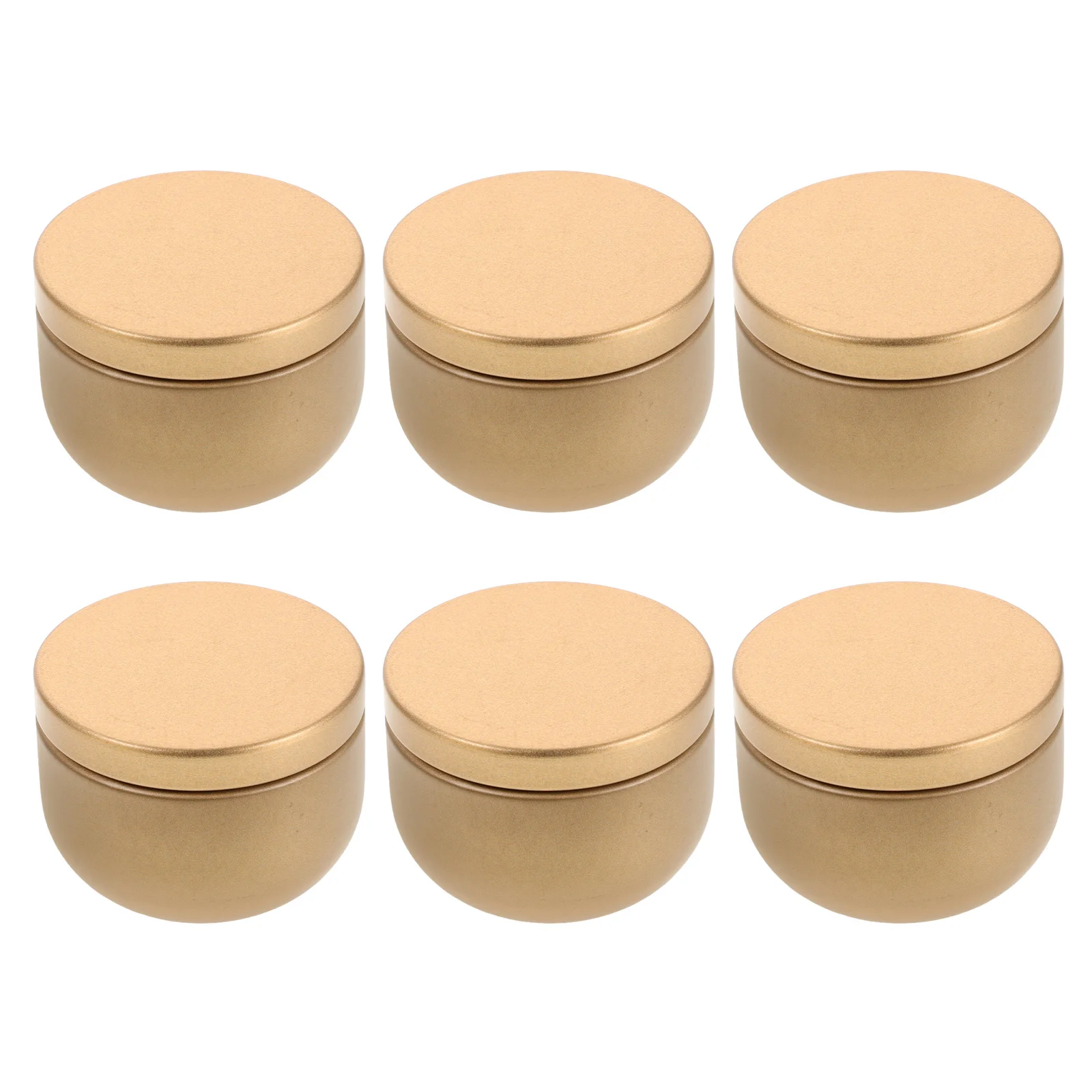 

6Pcs Chinese Round Tea Can Airtight Tinplate Small Canisters for Loose Leaf Tea Coffee Sugar Storage Travel Tin Cans with Lids