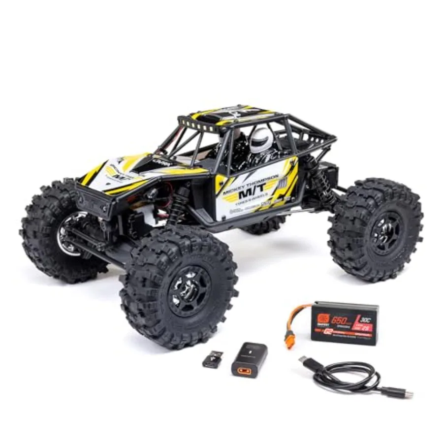 

Axial RC Truck UTB18 Capra 4WS 1/18th 4x4 RTR with Everything Needed to Run Yellow Plastic 4WD Performance