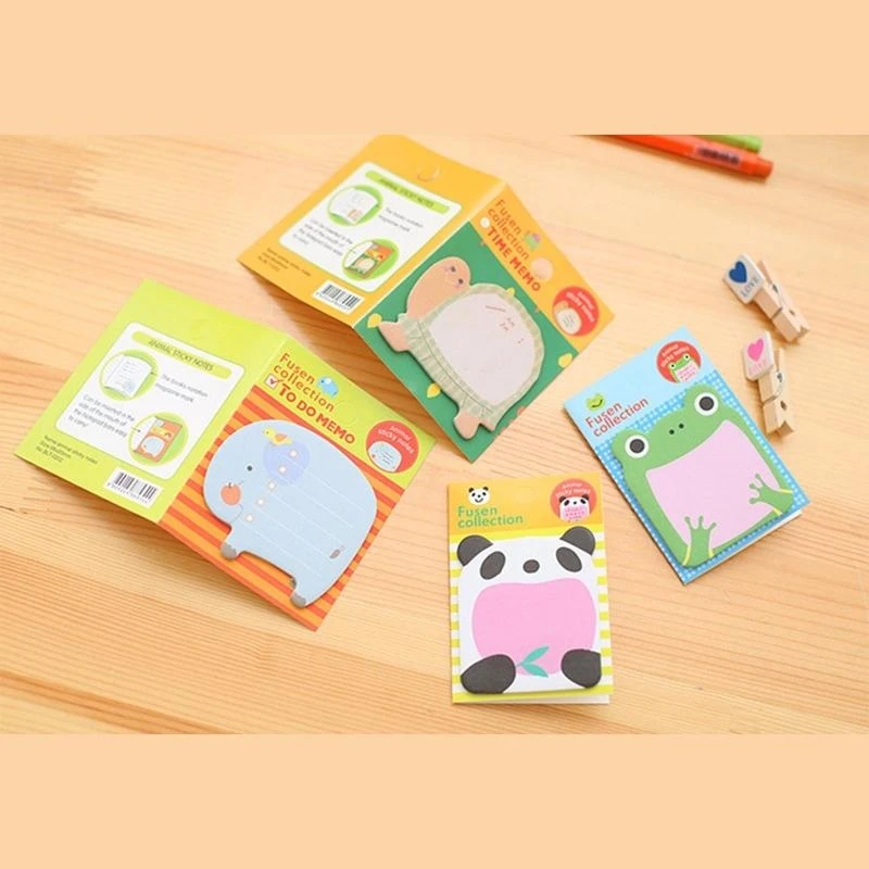 W89C per creativo N per appiccicoso Memo Pad Cartoon Animal ha pubblicato i cuscine