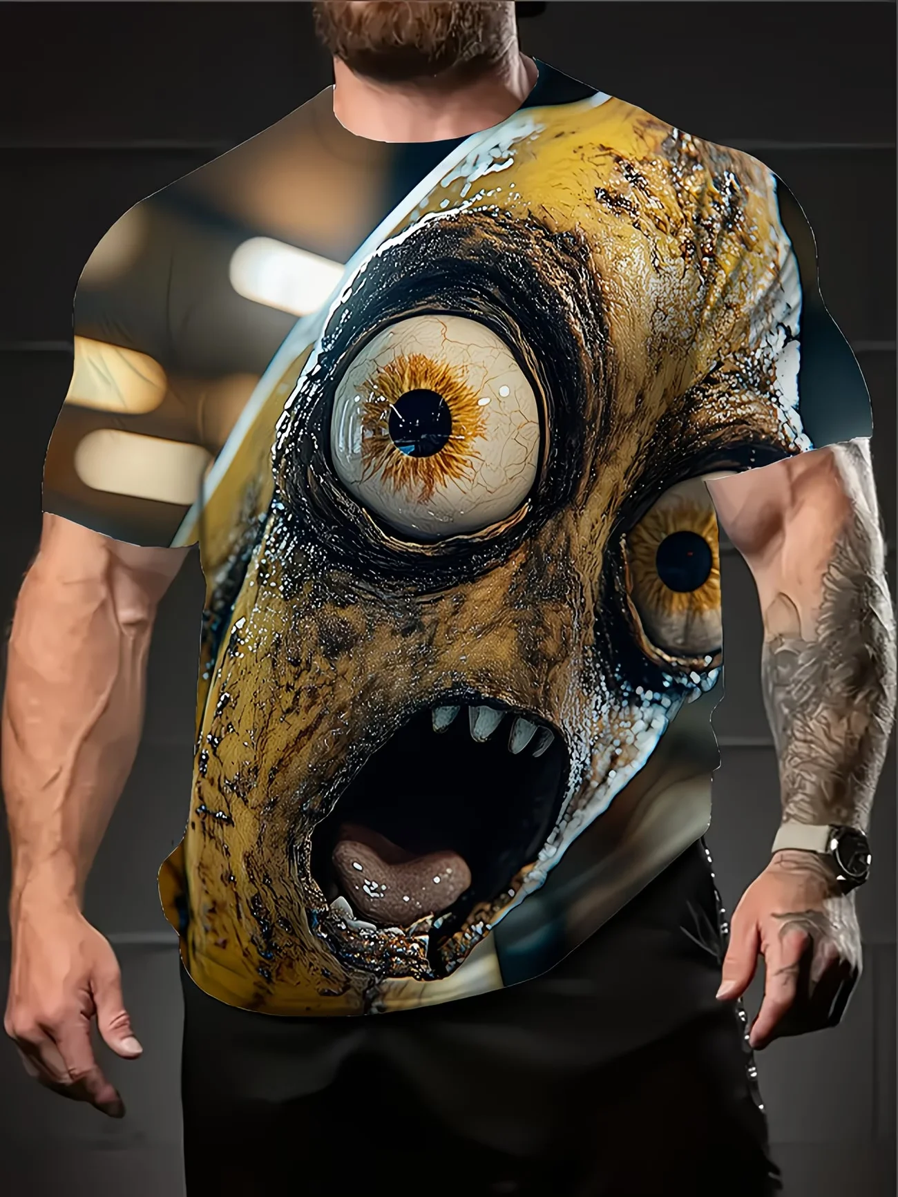 Creepy Zombie Minion T Shirt Men Women Horror Cartoon Print Short Sleeve Casual Summer Tops Funny T Shirt Graphic Breathable Top