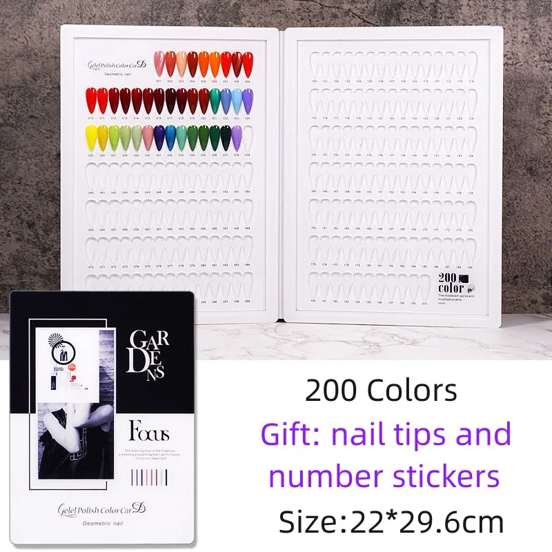 Nail Gel Polish Display Book Acrylic Almond Inlaid Color Stand Nail Art Sample Board Nail Salon Showing Shelf Manicure Tools