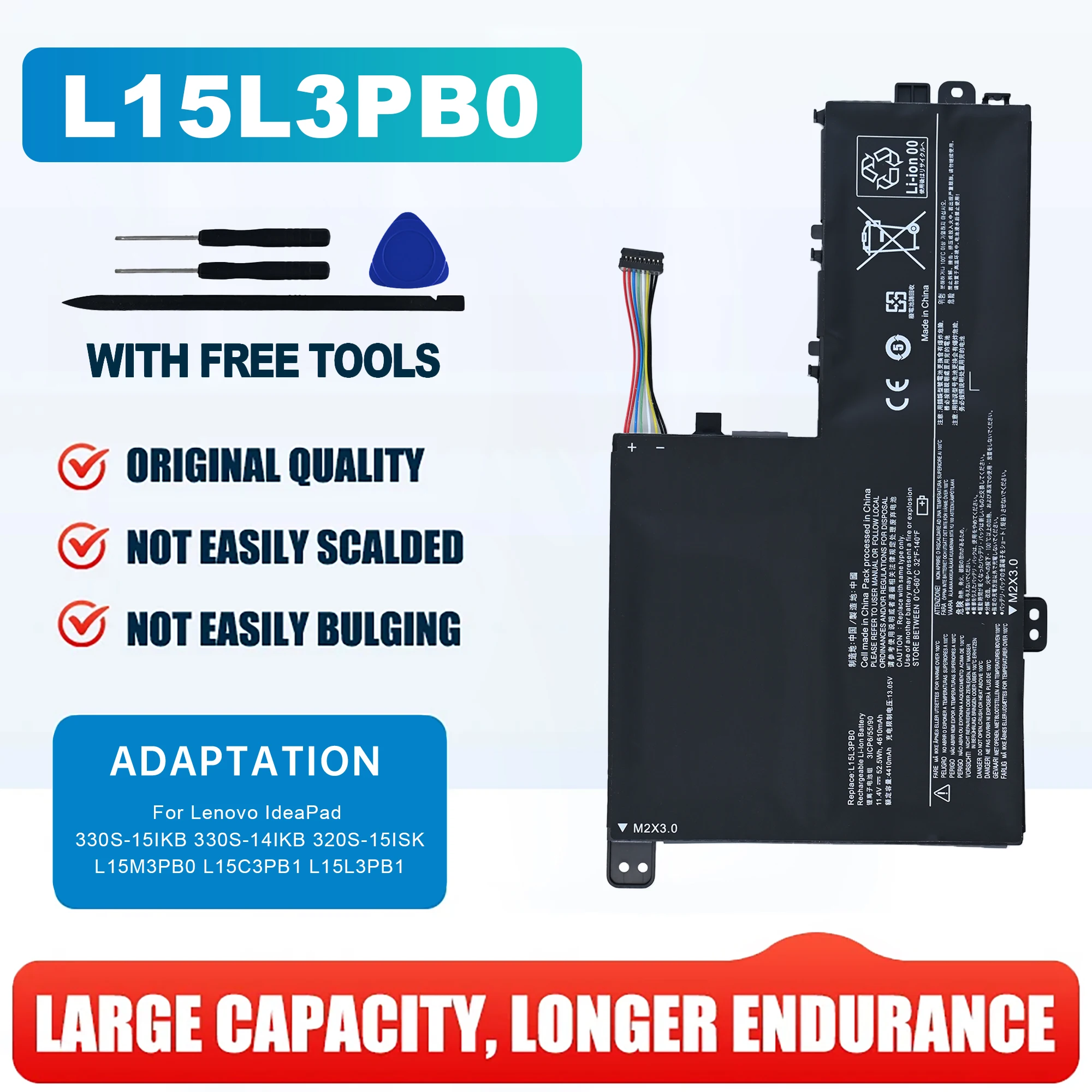 NEW FOR Lenovo IdeaPad 330S-14IKB 330S-14AST 330S-14 320S-15ISK L15M3PB0 L15C3PB1 L15L3PB0 Laptop Battery