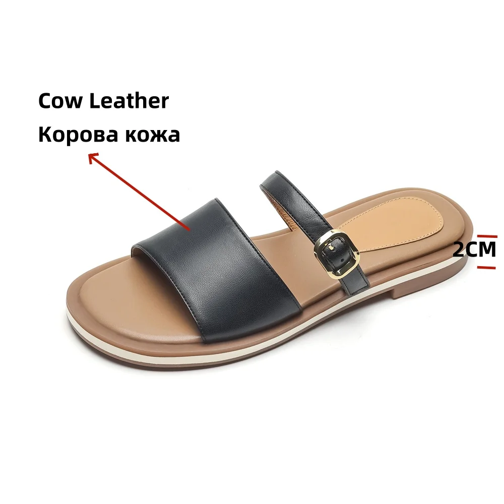 FEDONAS Leisure Women Genuine Leather Sandals Flats Heels Summer Comfort Casual Shoes Woman Outdoor Slippers Female Flats Sandal