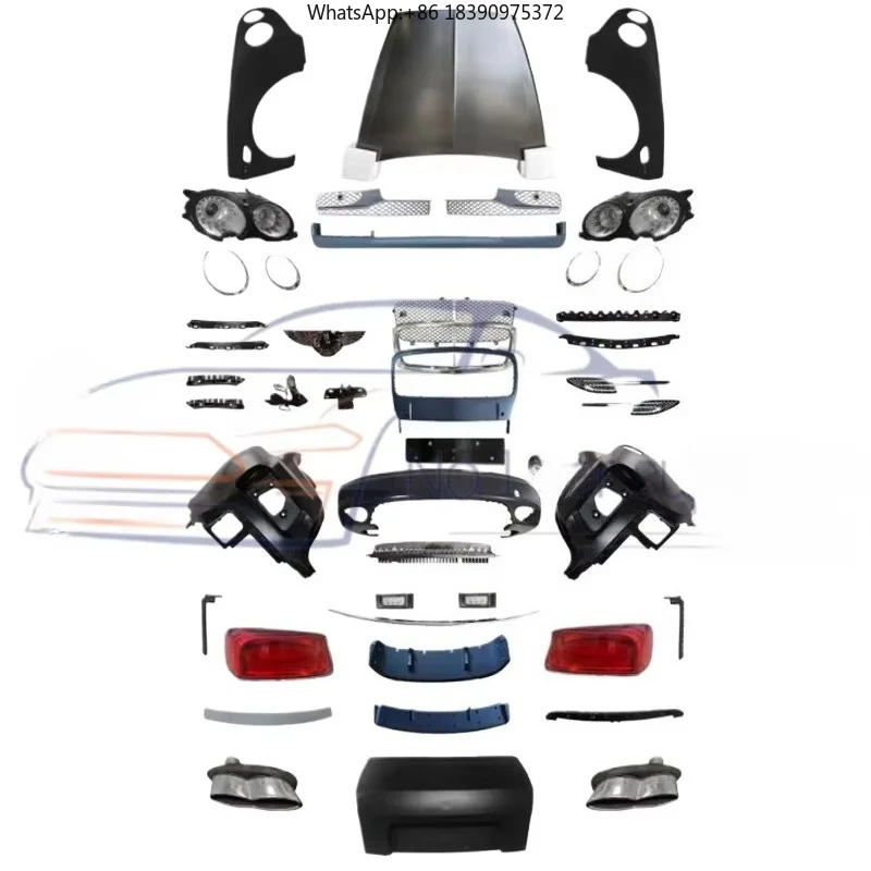 High Quality Facelift Body Kit for Flying Spur Front Rear Bumper Grille Headlight Tail Lights PP Car Parts