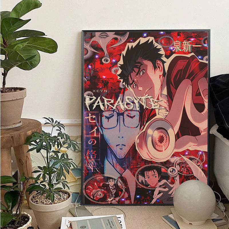 Anime parayte o maxim posters do vintage kraft papel adesivo para casa barra café arte estética pintura de parede