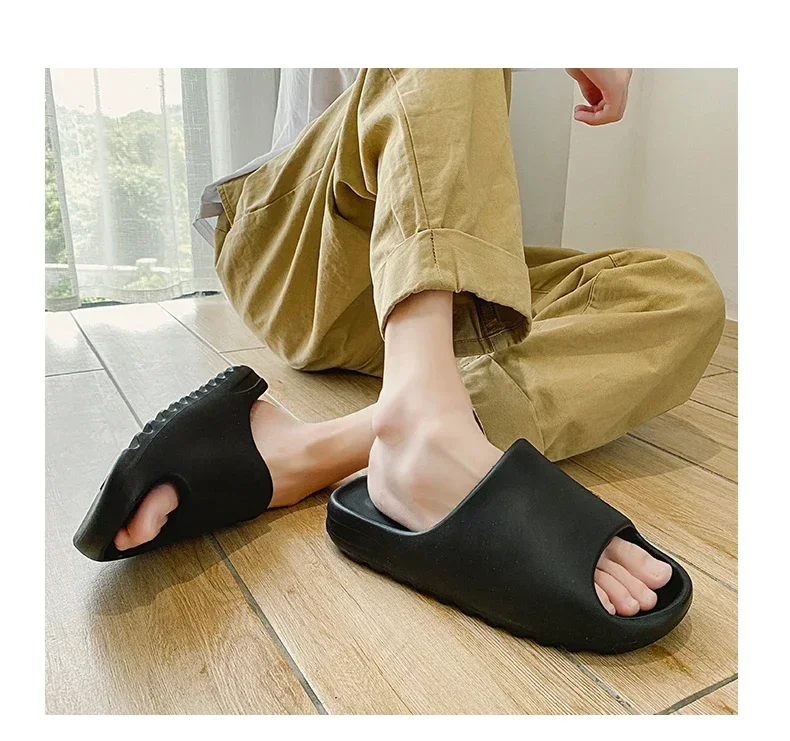 New Hot Coconut Slippers Cloud Thick-soled Sandals Summer Fashion Soft Bottom Beach Men Slippers Women's Sandals EVA Slides
