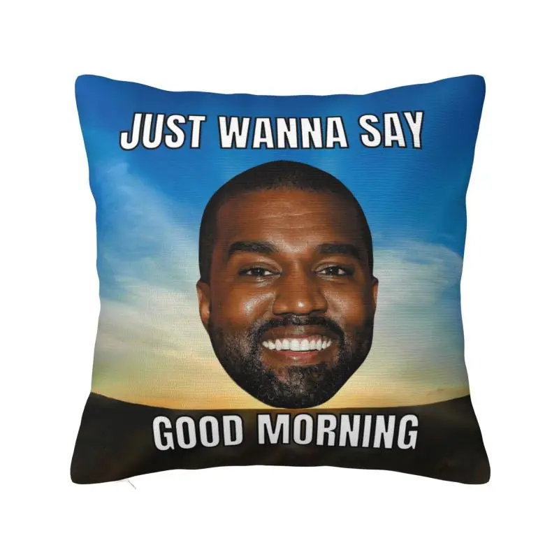 Kanye West Meme Cushion Cover 35x35 cm Polyester Velvet Throw Pillow Case For Sofa ChairLiving Room Decoration Pillowslip