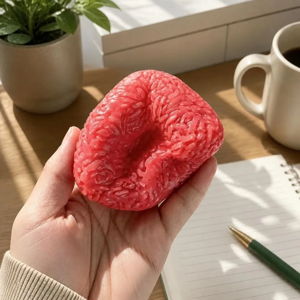 Plasticity Rice Balls Squeeze Anxiety Relief Kneading TPR Fidget Super Soft Comfortable Sensory Stress Ball Office Desk