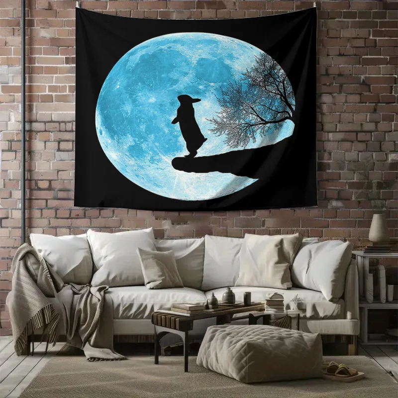 غالاكسي نسيج القمر نسيج الفضاء نسيج السماوية الجدار الشنق سديم ديكور الكون خلفية ديكور غرفة نوم ديكور غرفة النوم #6