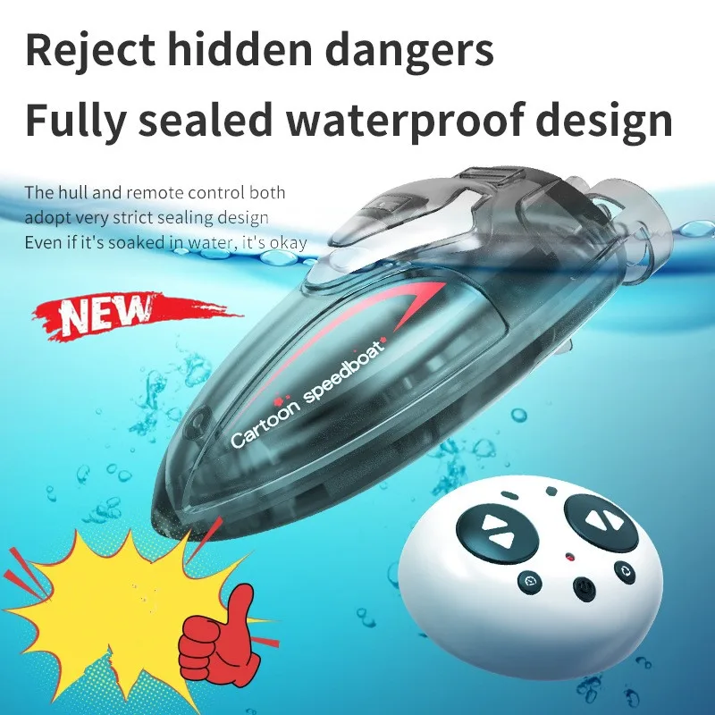 2.4G RC Remote Control Boat Rechargeable High Speed Racing Boat Waterproof Dual Motor Speedboat Toys For Pools And Lake