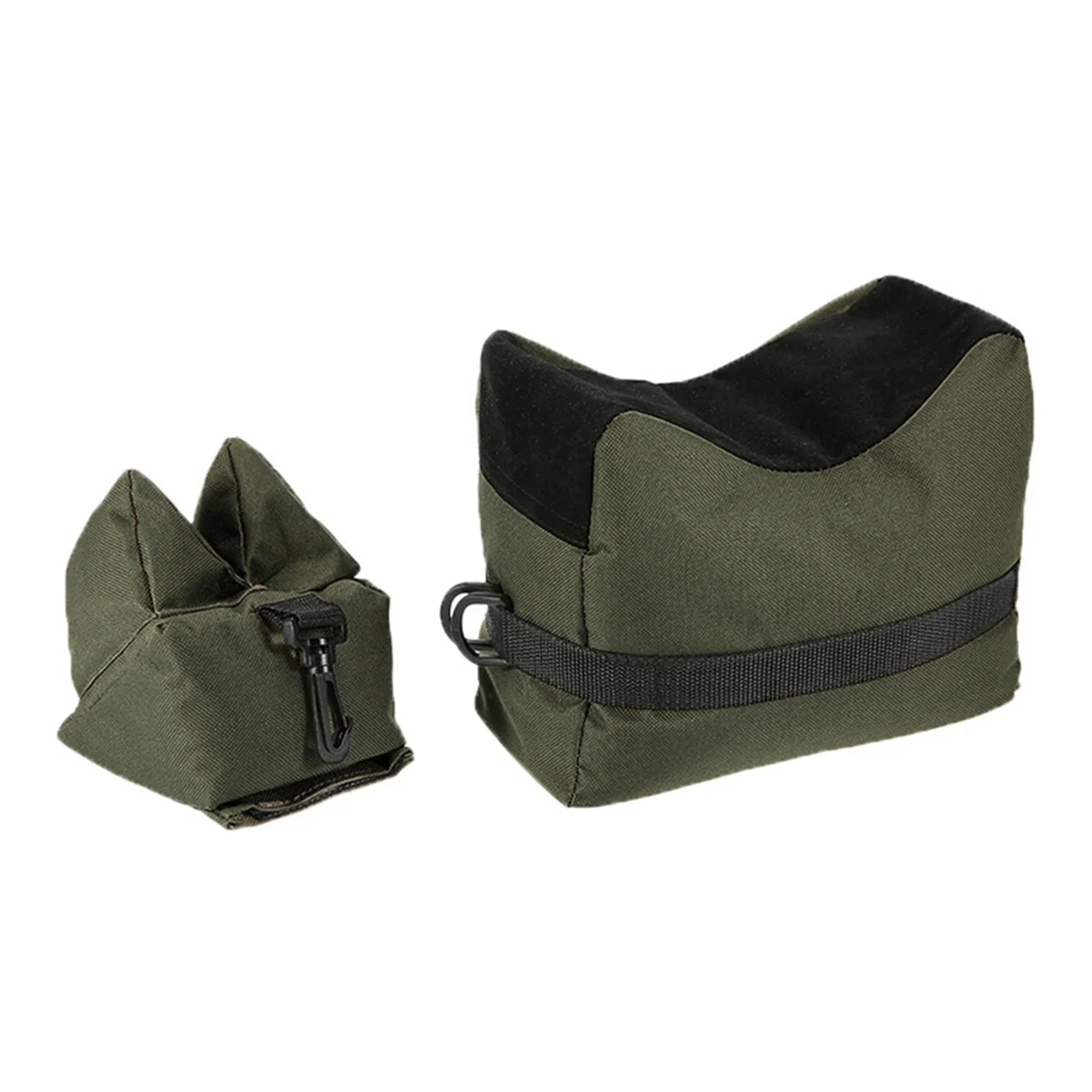 A77I Training Desk Bag Support Bag Support Sandbag Support Front & Rear Hunting Bench Bag Black-Green