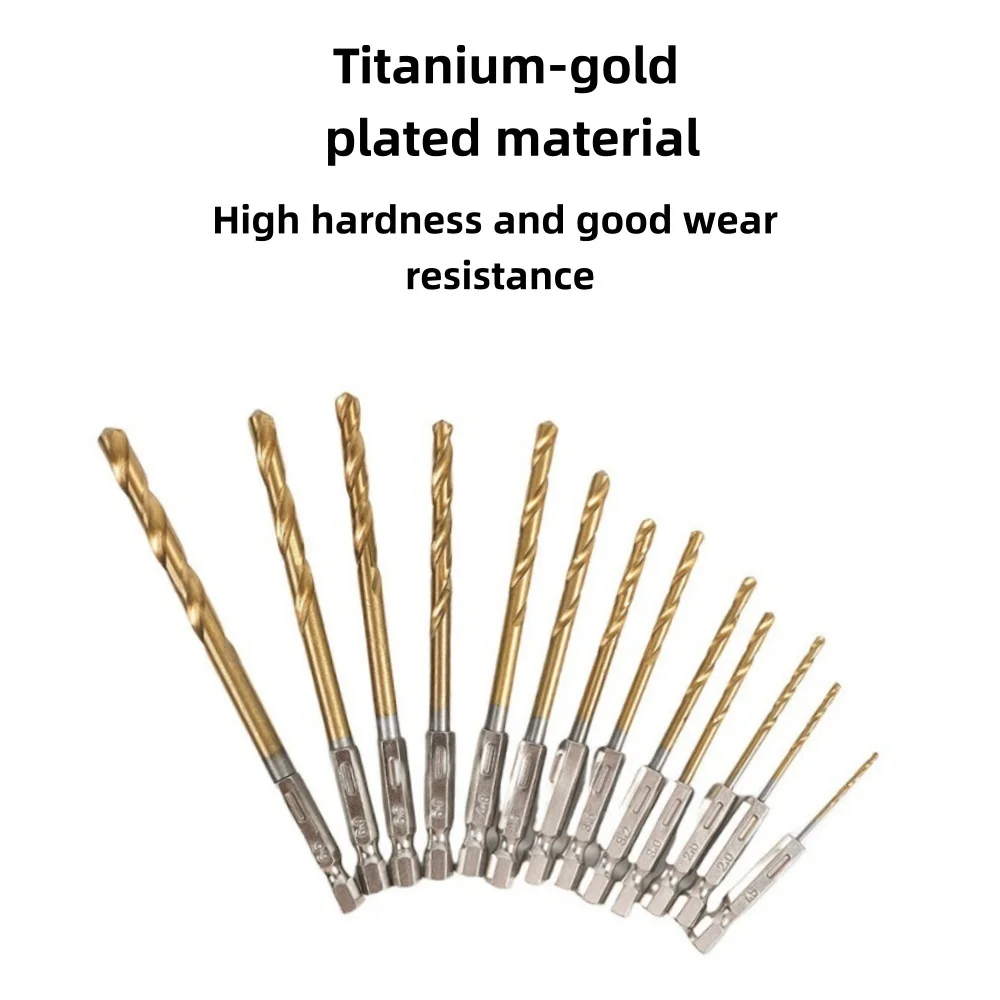 13 pçs alça hexagonal torções brocas conjunto broca elétrica chave de fenda ferramenta de perfuração para metal endurecido inoxidável carpintaria