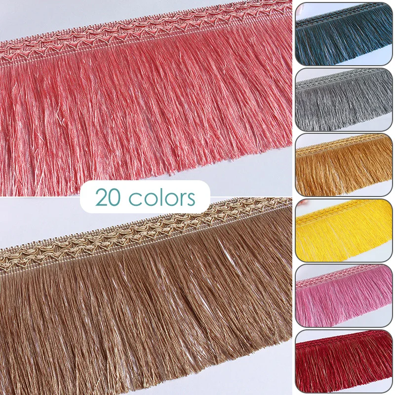 

12M Fringed Lace Handmade 16cm Wide Polyester Tablecloth Pillow Trim Tassel Diy Stage Garment Curtain Sewing Accessories